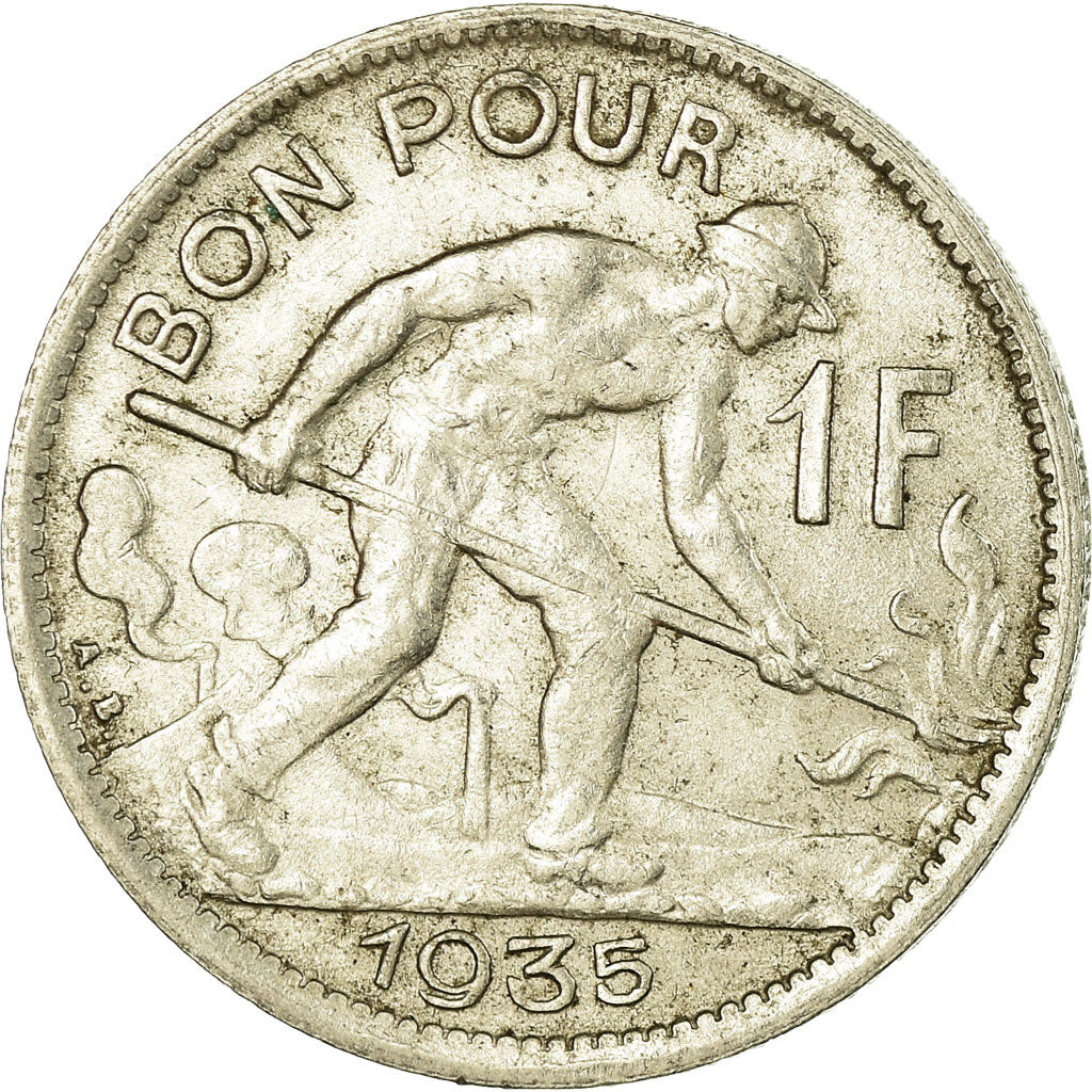 Moneta, Lussemburgo, Charlotte, Franc, 1935, BB, Nichel, KM:35