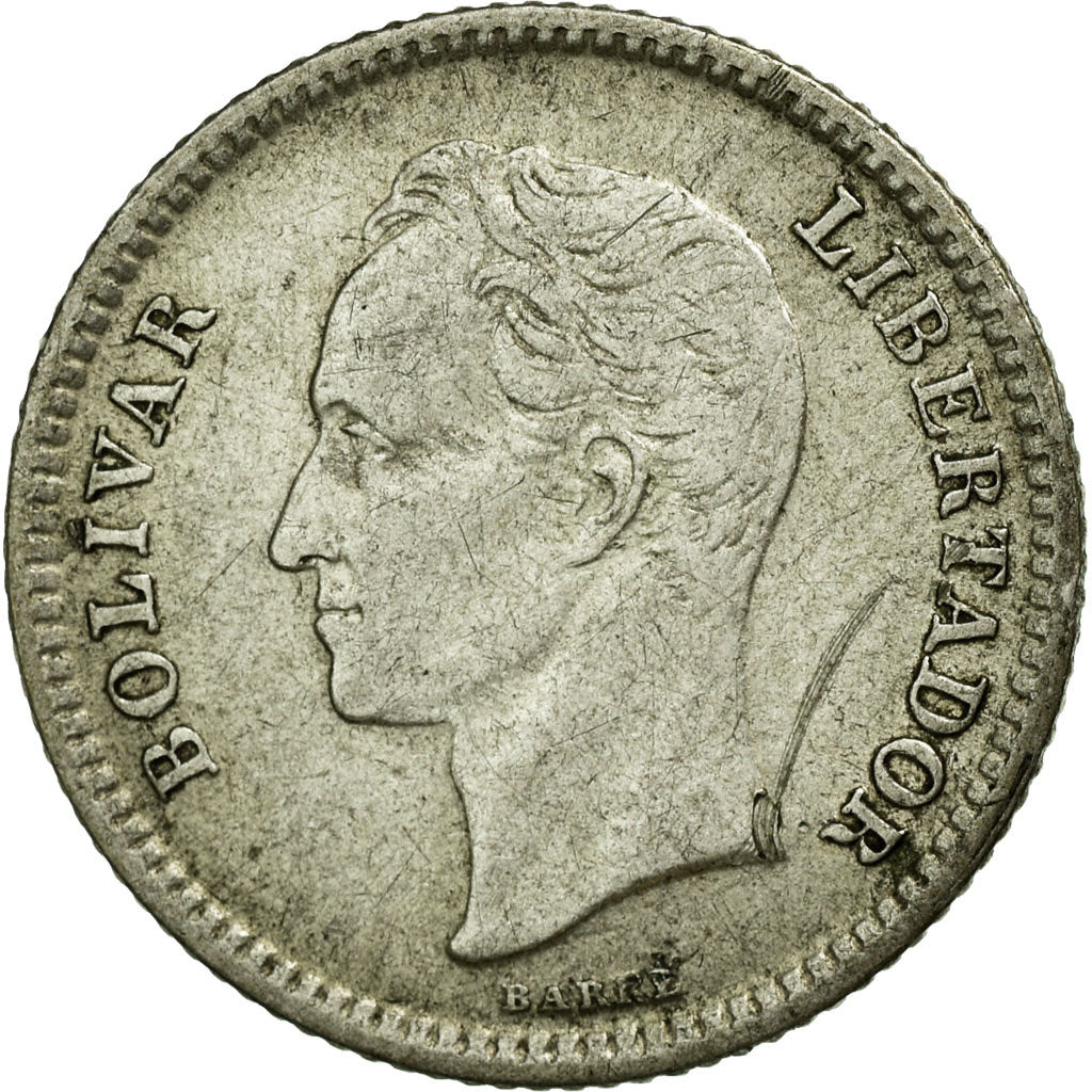 Moneta, Venezuela, 25 Centimos, 1954, BB+, Argento, KM:35