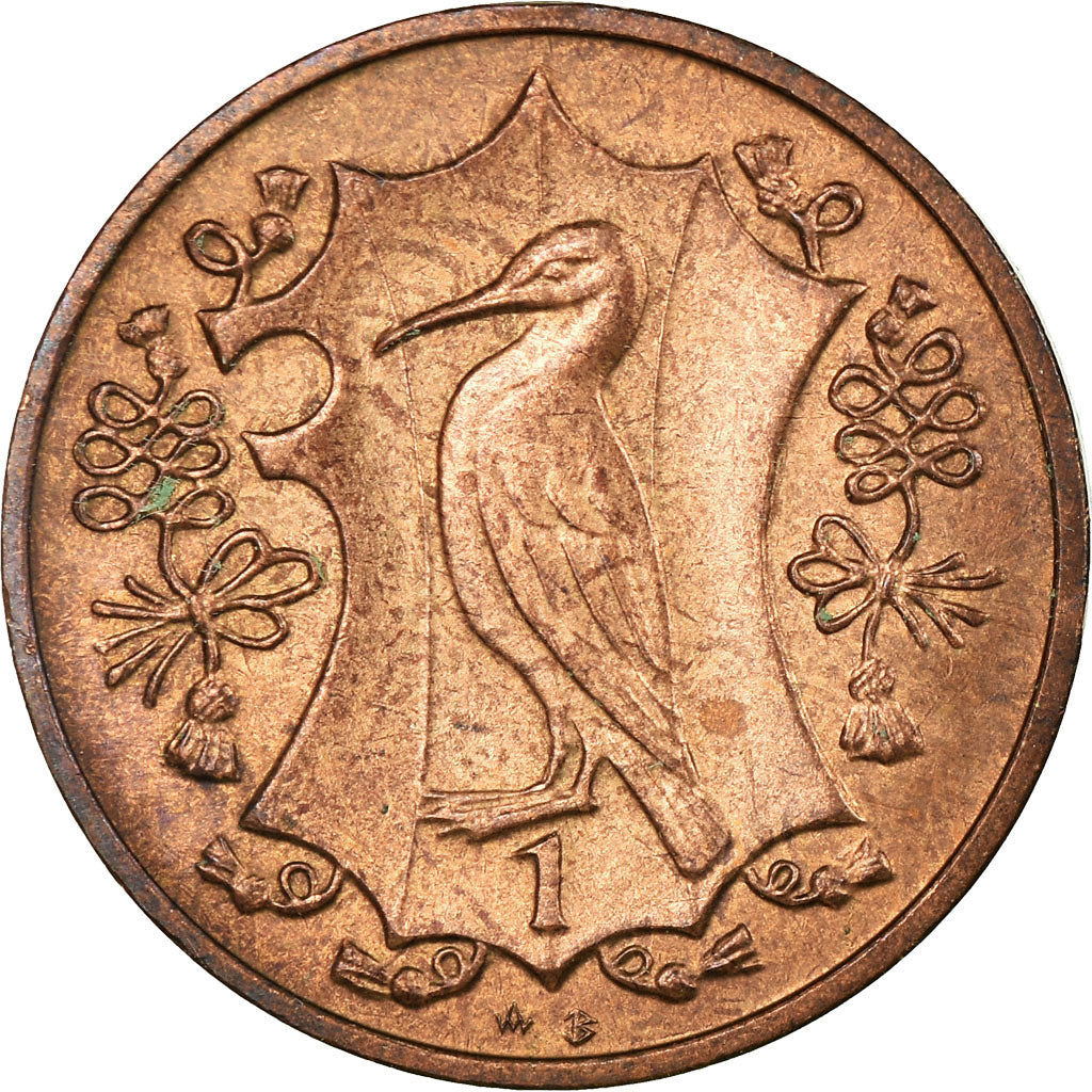 Munten, Eiland Man, Elizabeth II, Penny, 1987, ZF, Bronze, KM:143