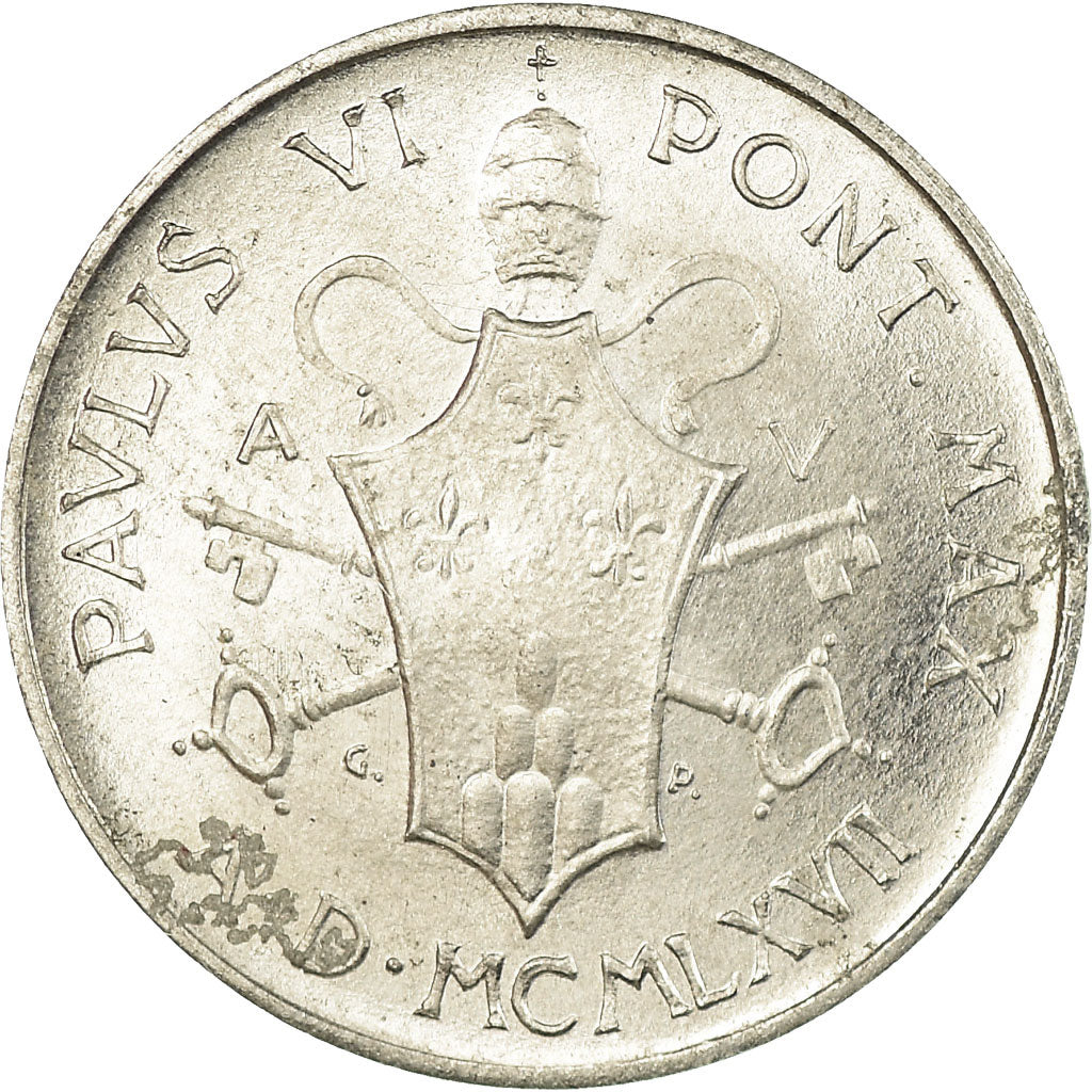 Monnaie, Cité du Vatican, Paul VI, Lira, 1967, SPL, Aluminium, KM:92