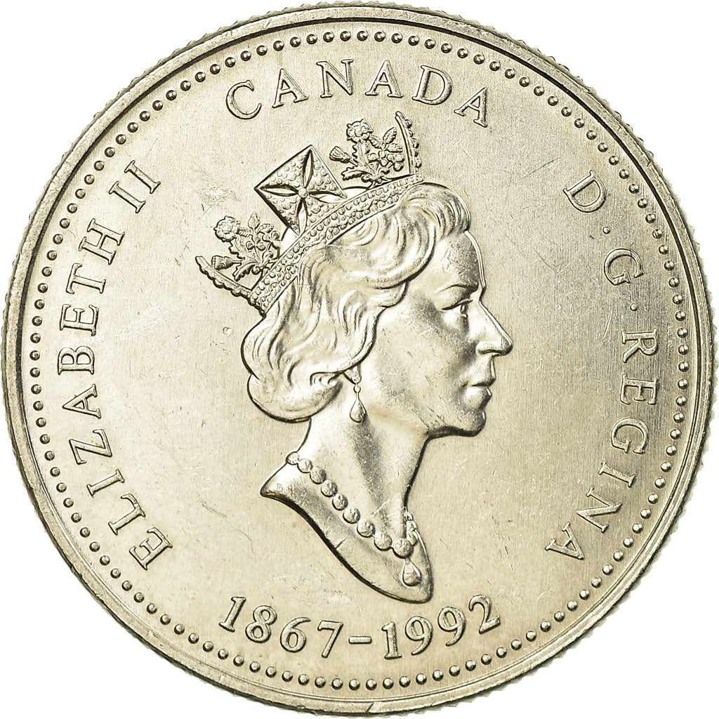 Munten, Canada, Elizabeth II, Northwest Territories, 25 Cents, 1992, Royal