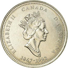 Moeda, Canadá, Elizabeth II, Newfounland, 25 Cents, 1992, Royal Canadian Mint