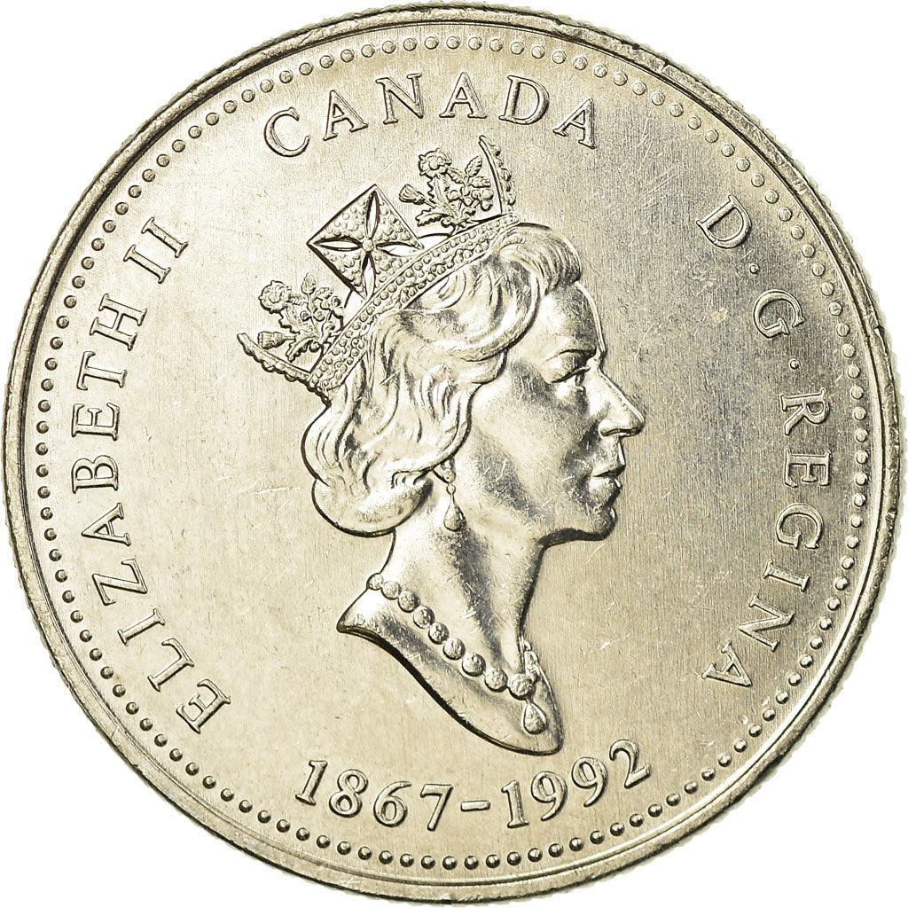 Coin, Canada, Elizabeth II, Manitoba, 25 Cents, 1992, Royal Canadian Mint