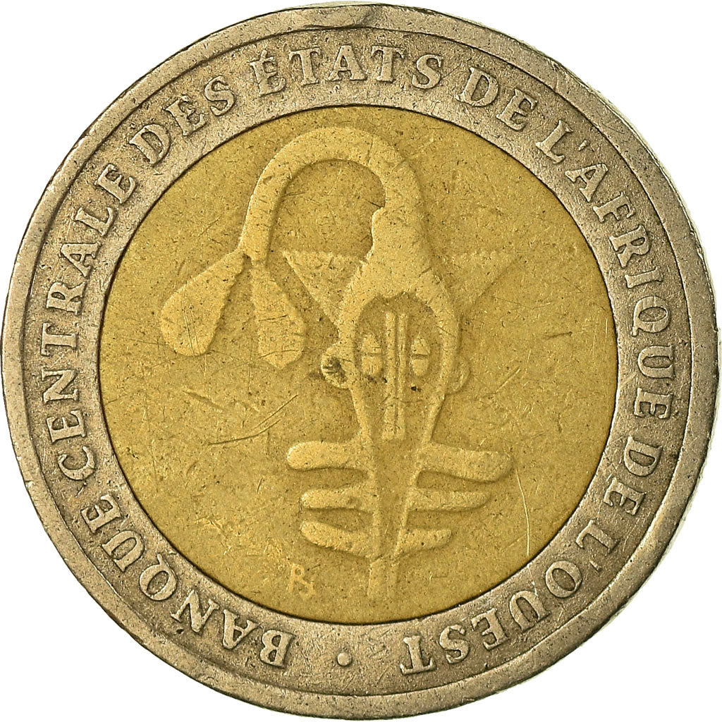 Coin, West African States, 200 Francs, 2004, Paris, EF(40-45), Bi-Metallic