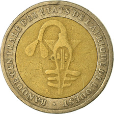 Coin, West African States, 200 Francs, 2004, Paris, EF(40-45), Bi-Metallic