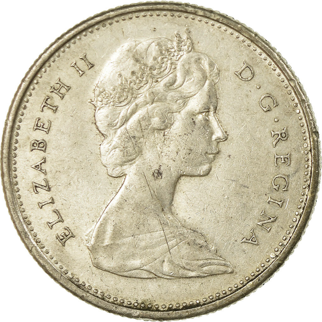 Moneta, Canada, Elizabeth II, 25 Cents, 1967, Royal Canadian Mint, Ottawa, BB