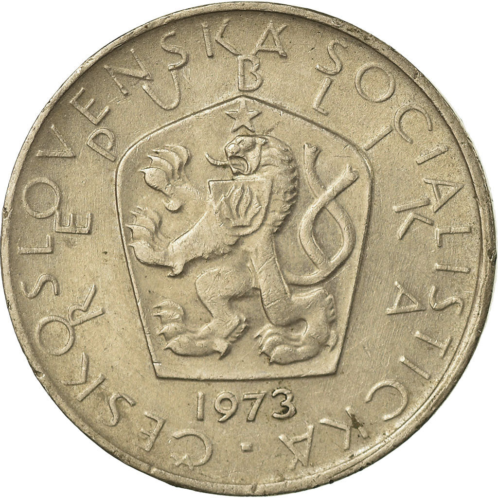 Moneda, Checoslovaquia, 5 Korun, 1973, MBC, Cobre - níquel, KM:60