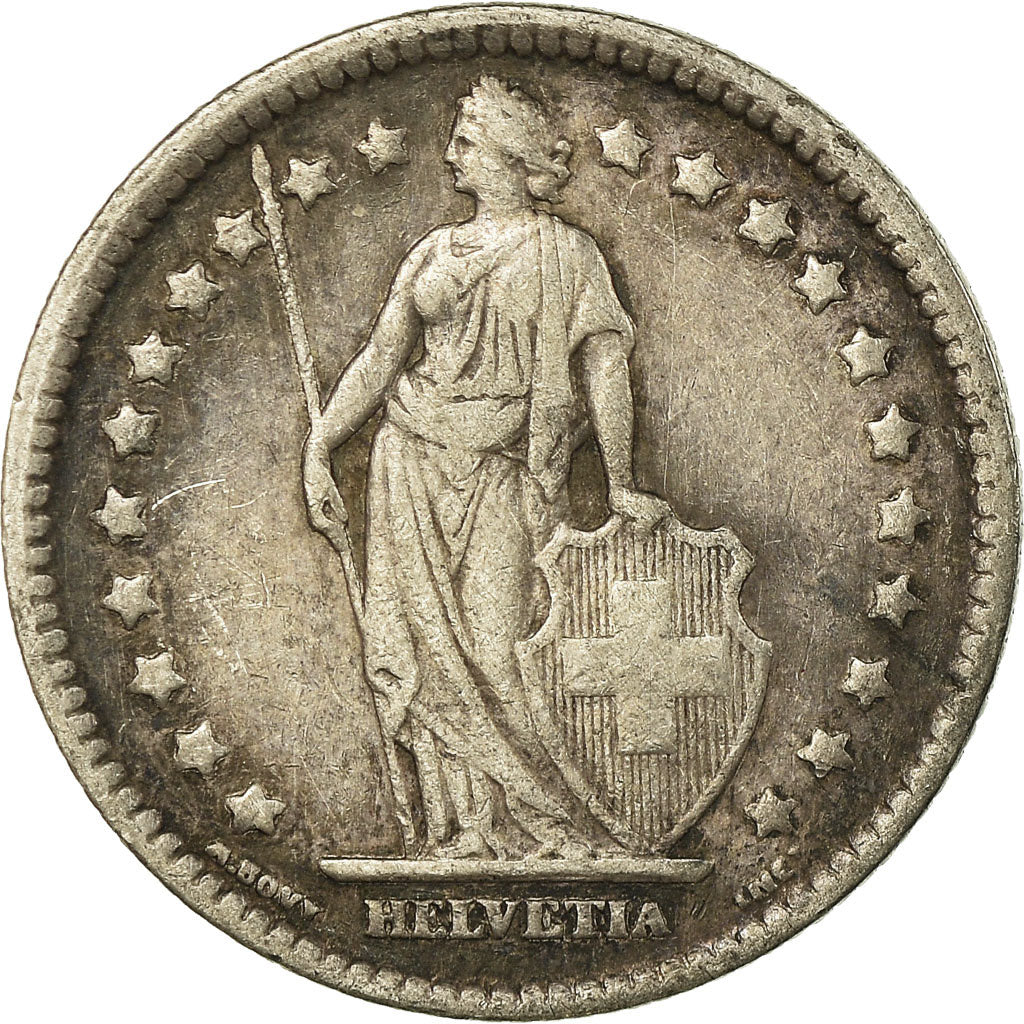 Coin, Switzerland, Franc, 1921, Bern, EF(40-45), Silver, KM:24