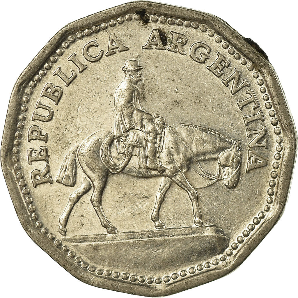 Coin, Argentina, 10 Pesos, 1966, EF(40-45), Nickel Clad Steel, KM:60