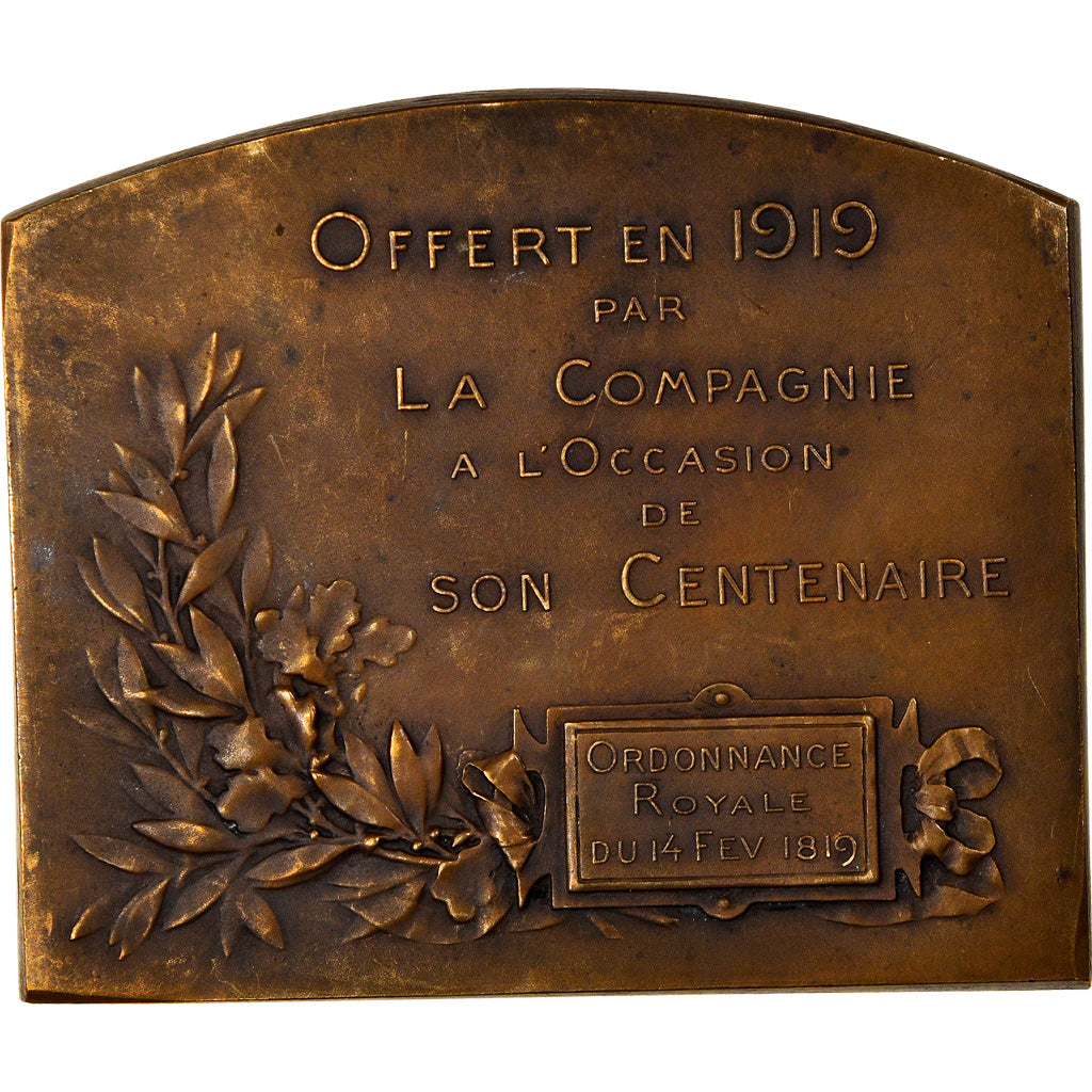 France, Médaille, Insurance, Centenaire de la Compagnie d'Assurances