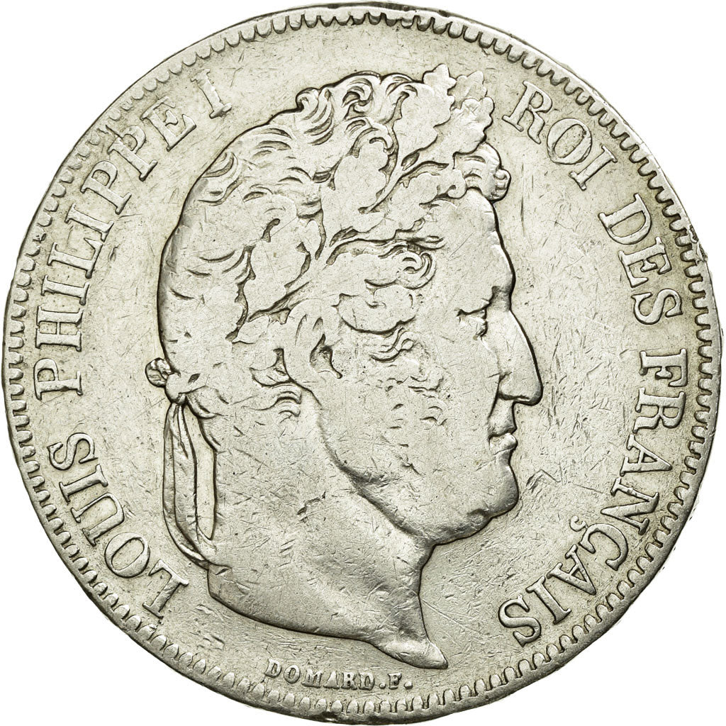 Coin, France, Louis-Philippe, 5 Francs, 1833, Lille, VF(20-25), Silver