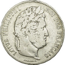 Coin, France, Louis-Philippe, 5 Francs, 1833, Lille, VF(20-25), Silver