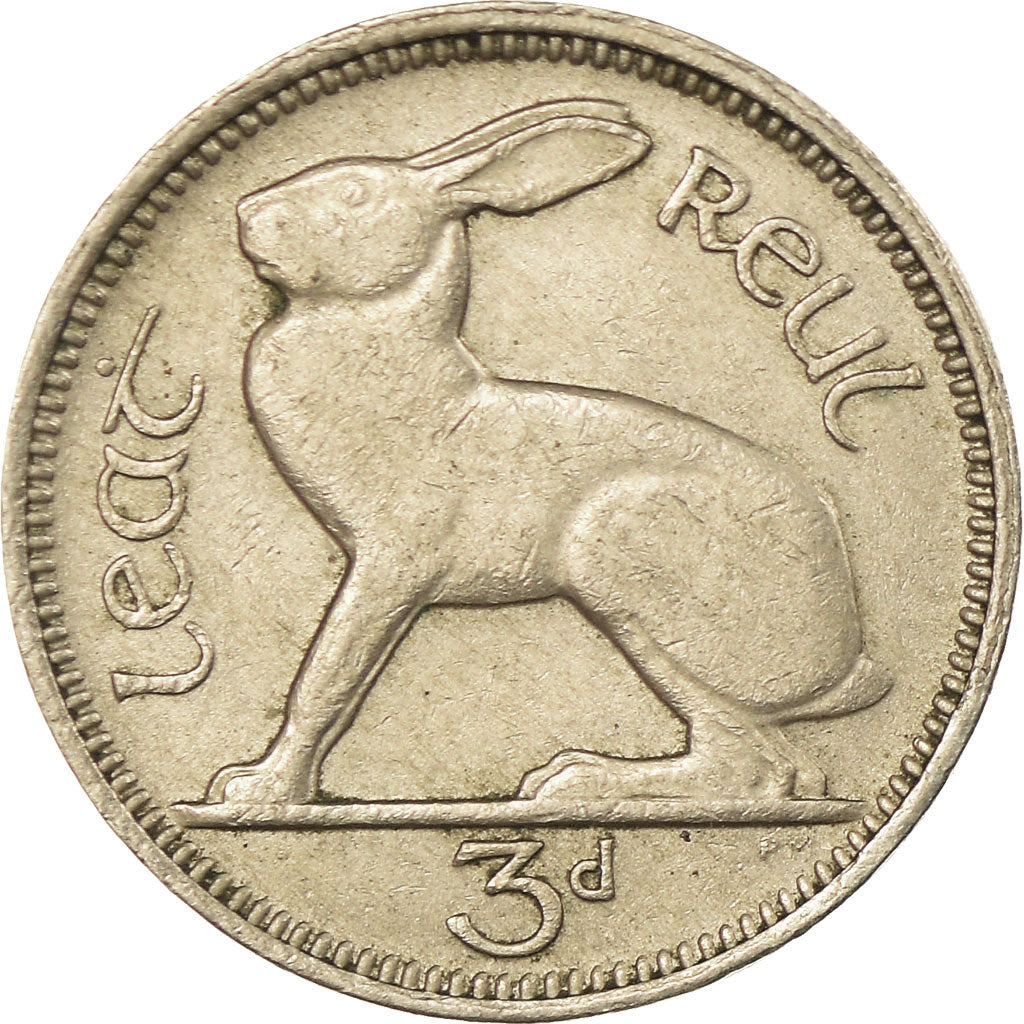 Munten, REPUBLIEK IERLAND, 3 Pence, 1961, ZF, Copper-nickel, KM:12a