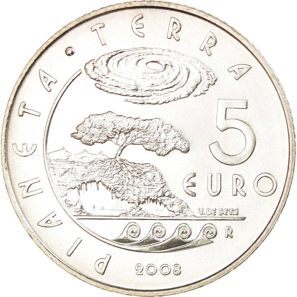 San Marino, 5 Euro, 2008, UNC-, Zilver, KM:512