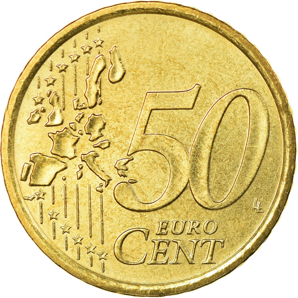 San Marino, 50 Euro Cent, 2005, AU(55-58), Brass, KM:Pn6