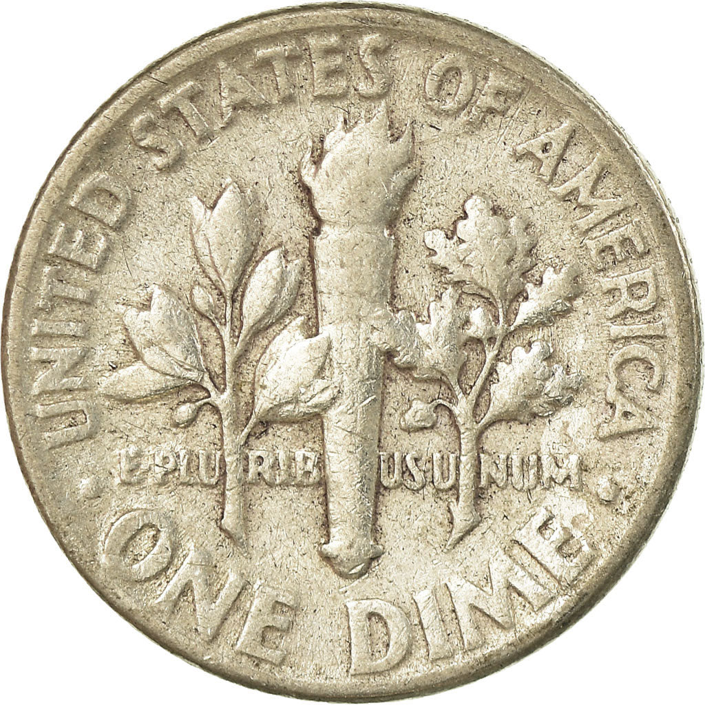 Coin, United States, Roosevelt Dime, Dime, 1954, U.S. Mint, Philadelphia