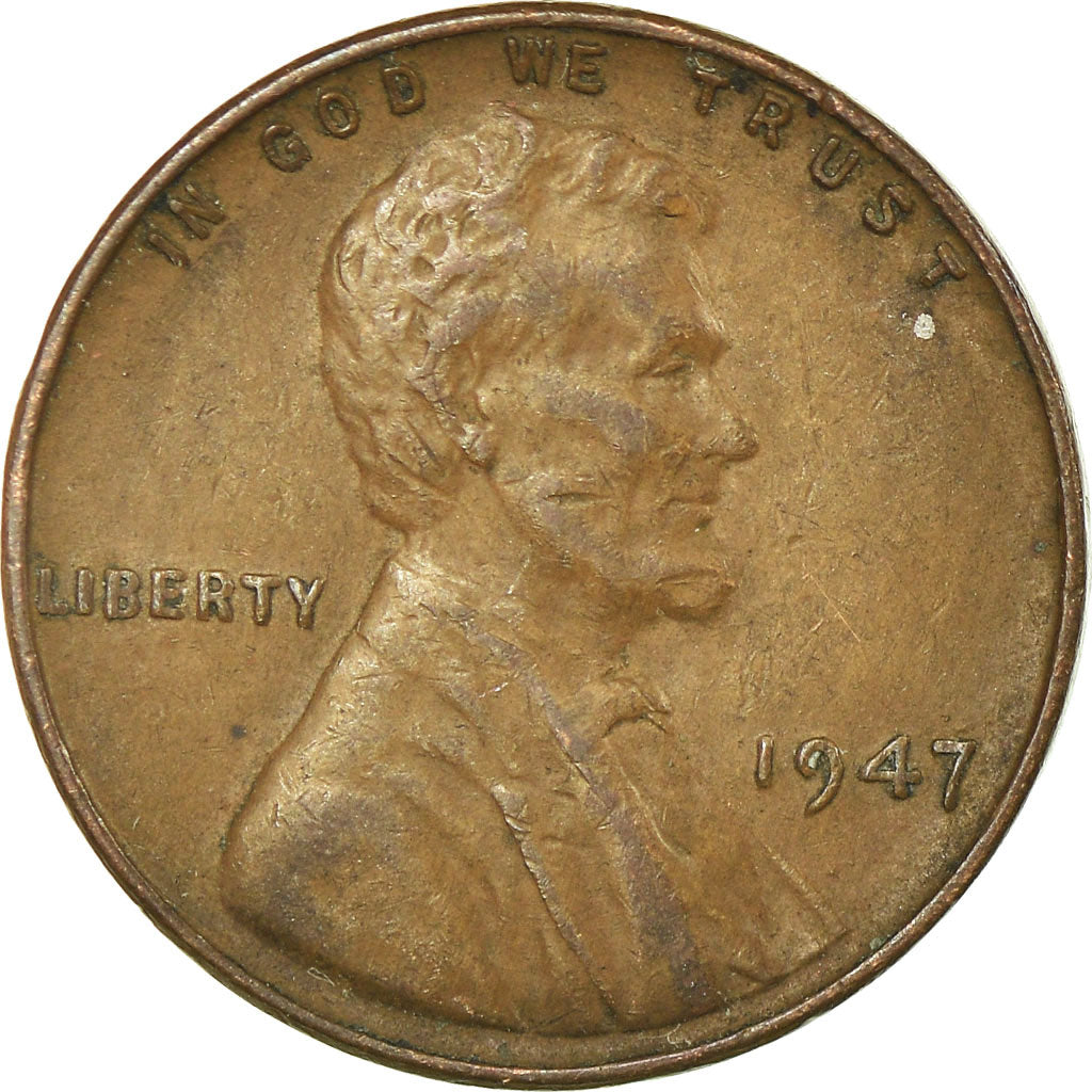 Moeda, Estados Unidos da América, Lincoln Cent, Cent, 1947, U.S. Mint