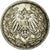 Coin, GERMANY - EMPIRE, 1/2 Mark, 1915, Karlsruhe, AU(50-53), Silver, KM:17