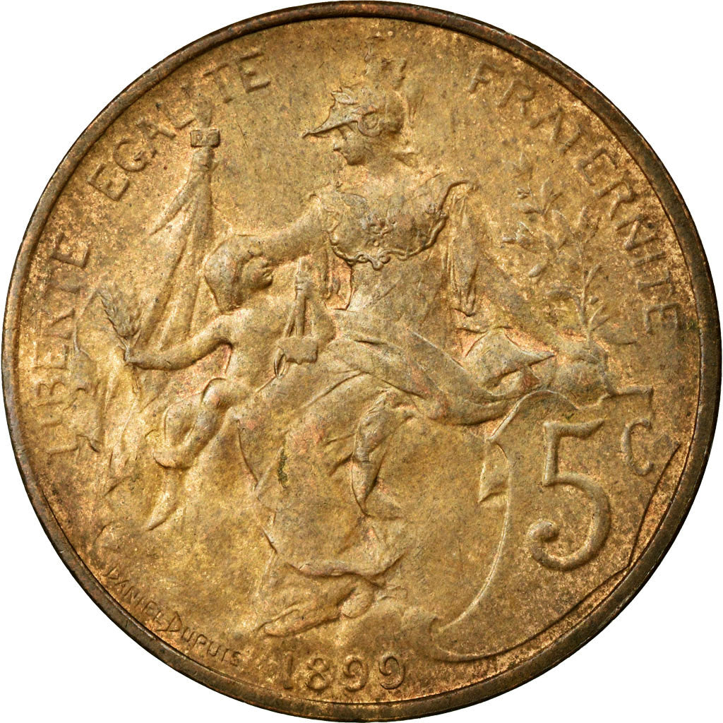 Monnaie, France, Dupuis, 5 Centimes, 1899, SUP, Bronze, KM:842, Gadoury:165