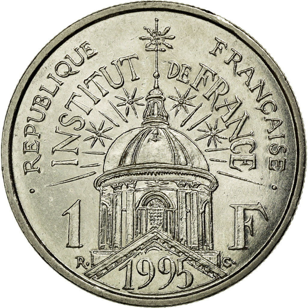Coin, France, Institut, Franc, 1995, MS(60-62), Nickel, KM:1133, Gadoury:480