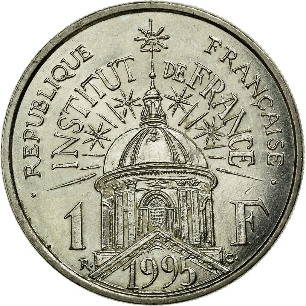 Coin, France, Institut, Franc, 1995, MS(60-62), Nickel, KM:1133, Gadoury:480