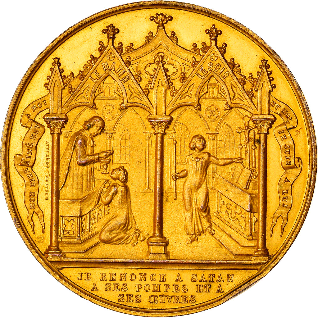 France, Médaille, Baptème, Première Communion et Confirmation, Religions &