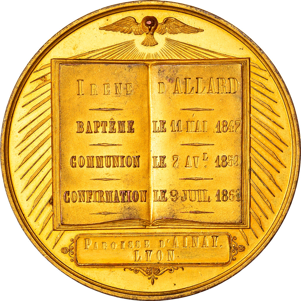 France, Médaille, Baptème, Première Communion et Confirmation, Religions &