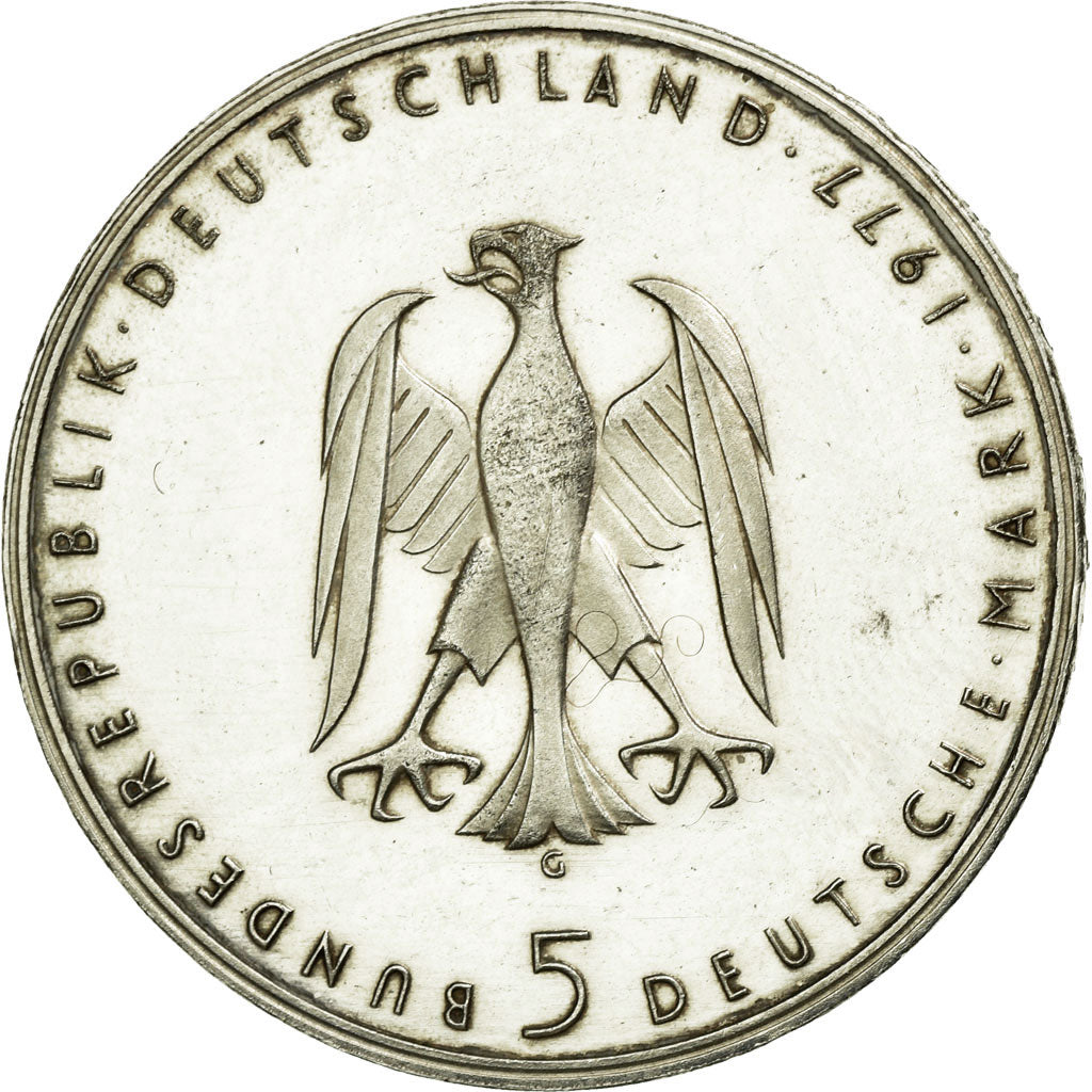 Moneta, GERMANIA - REPUBBLICA FEDERALE, 5 Mark, 1977, Karlsruhe, Germany, SPL-