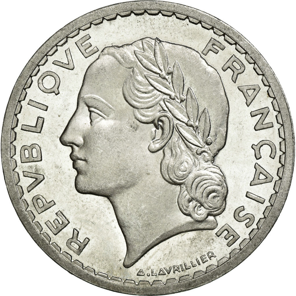 Coin, France, Lavrillier, 5 Francs, 1946, Beaumont le Roger, AU(55-58)
