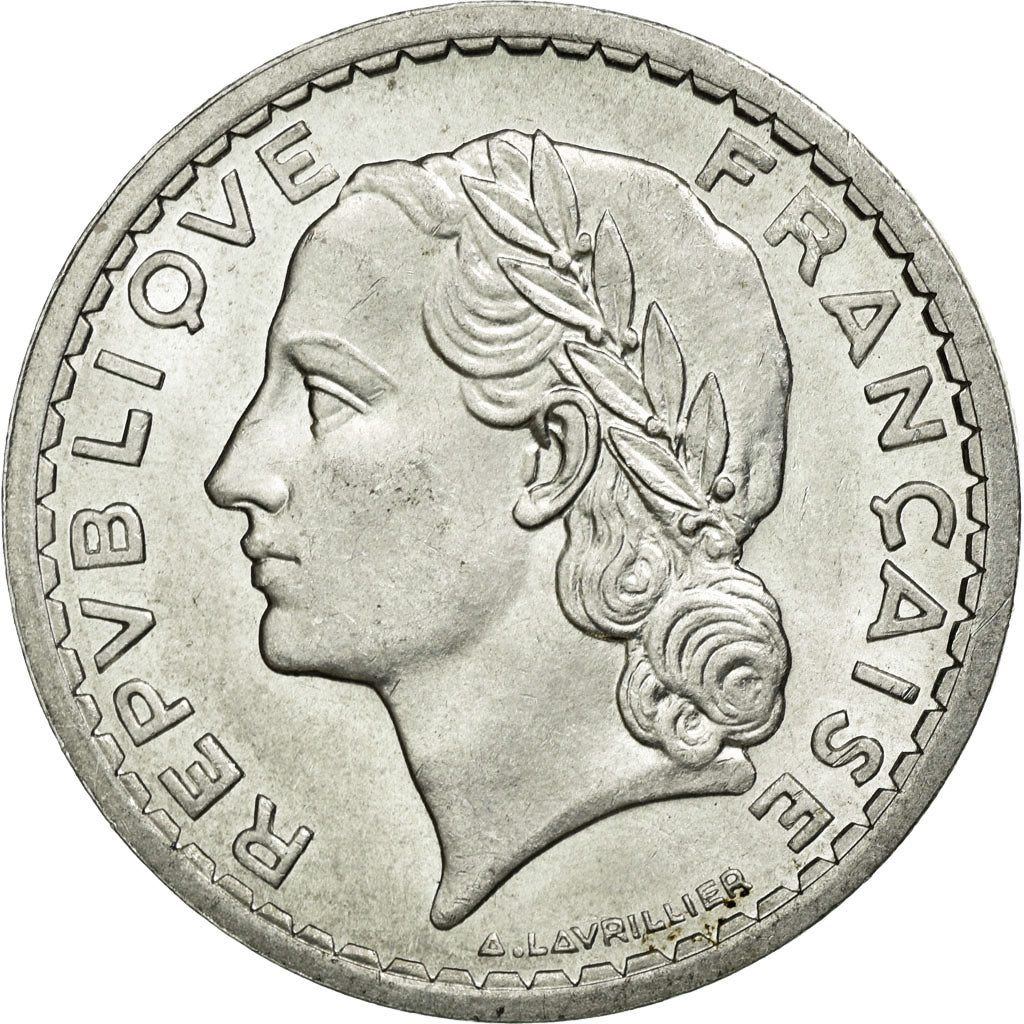 Coin, France, Lavrillier, 5 Francs, 1946, MS(60-62), Aluminum, KM:888b.1