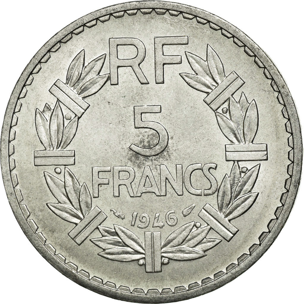 Coin, France, Lavrillier, 5 Francs, 1946, MS(60-62), Aluminum, KM:888b.1