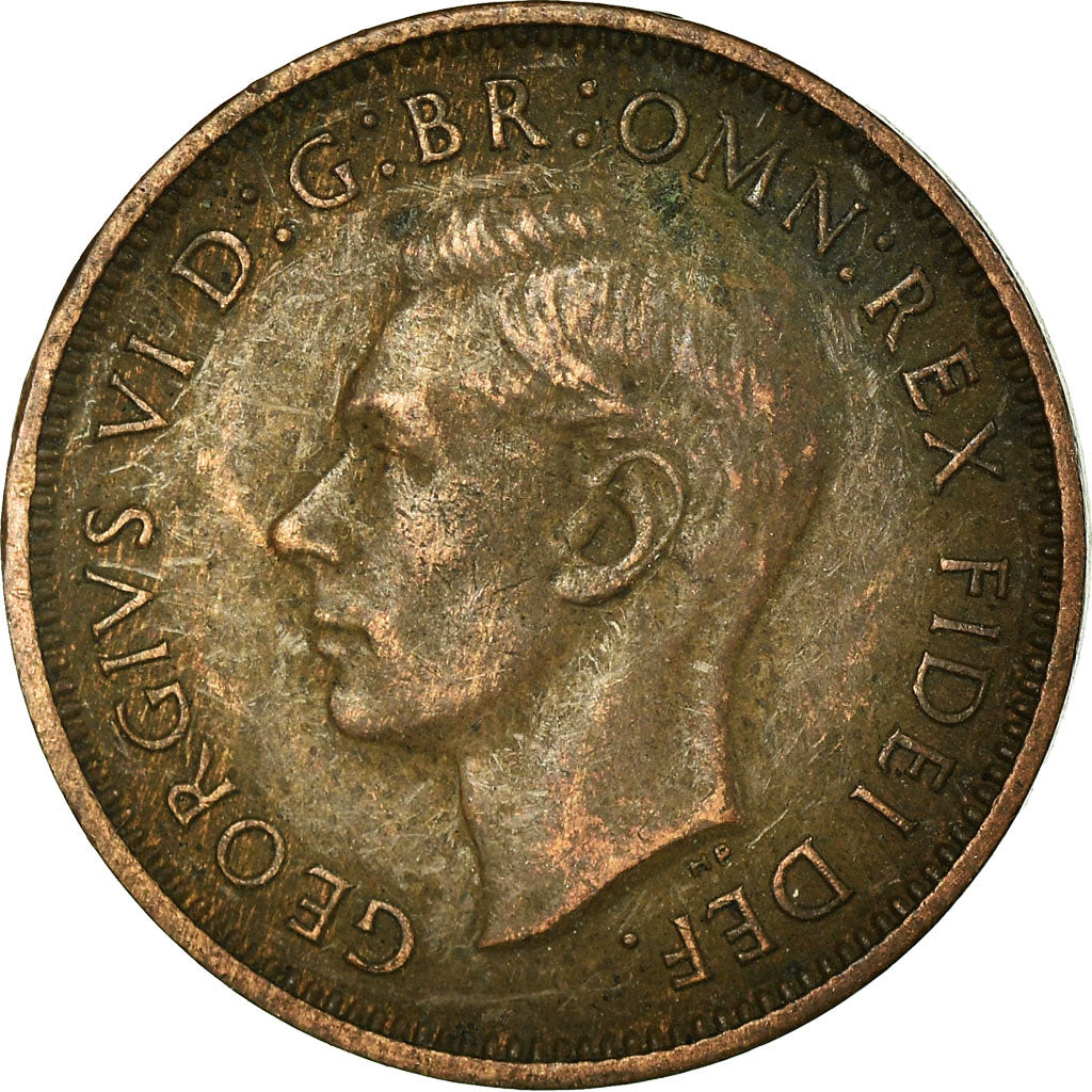 Münze, Großbritannien, George VI, Farthing, 1949, SS, Bronze, KM:867