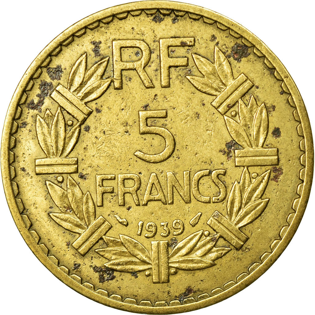 Monnaie, France, Lavrillier, 5 Francs, 1939, TTB, Aluminum-Bronze, KM:888a.1