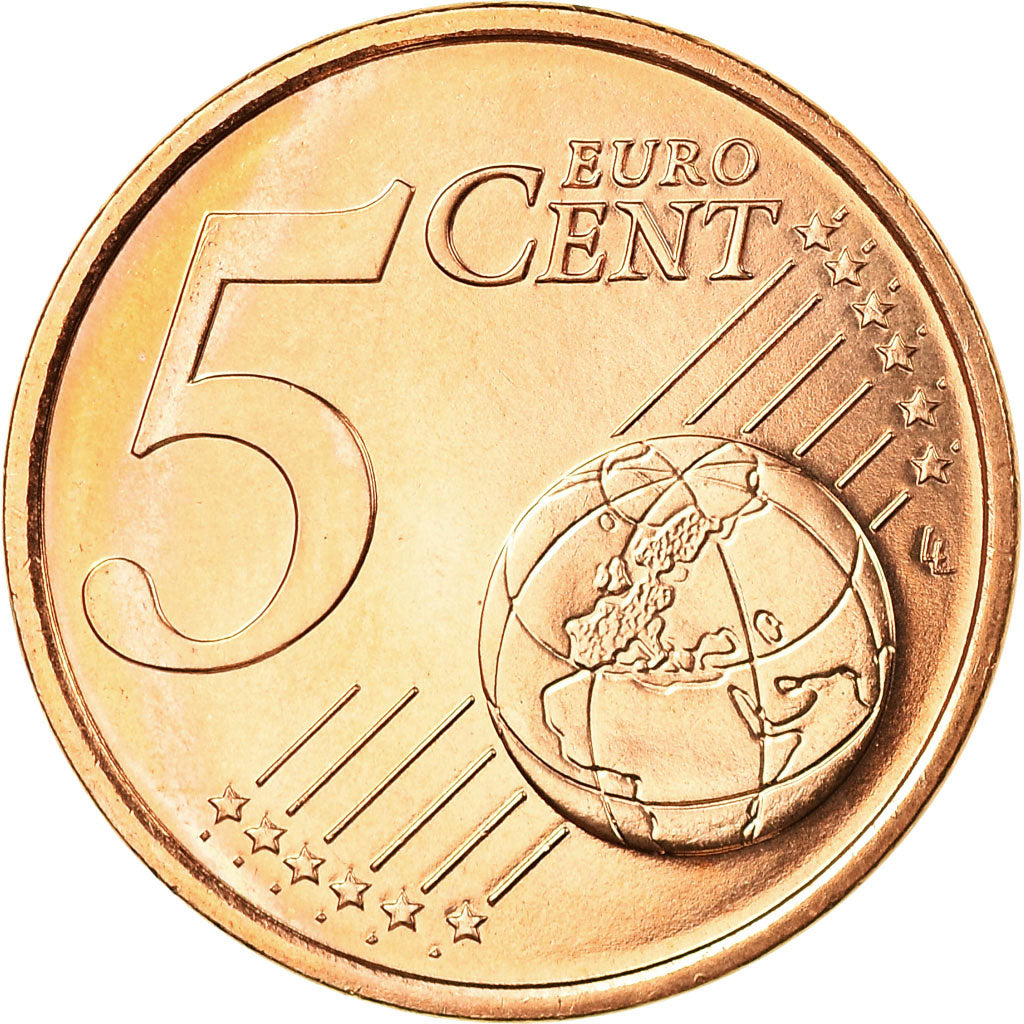 France, 5 Euro Cent, 2005, MS(65-70), Copper Plated Steel, KM:1284