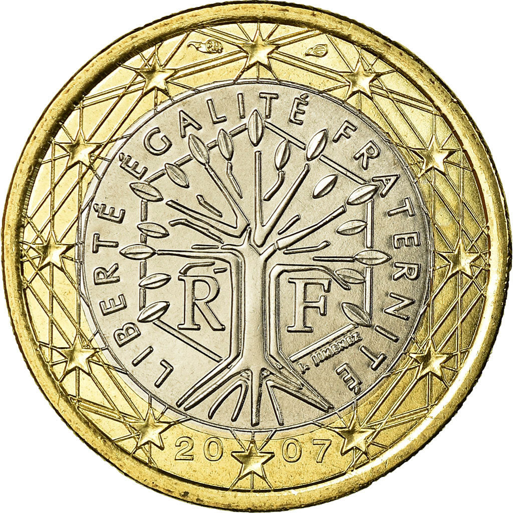 France, Euro, 2007, MS(65-70), Bi-Metallic, KM:1413