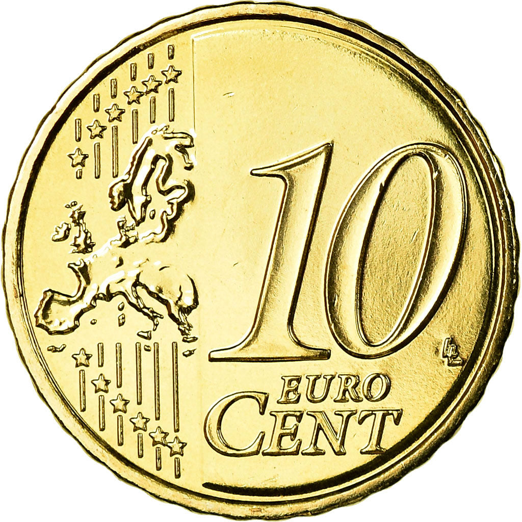 Francia, 10 Euro Cent, 2015, FDC, Latón