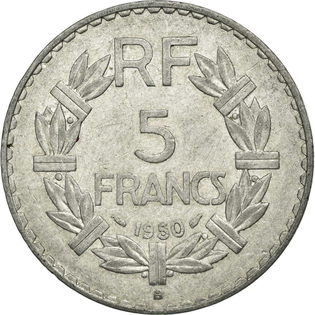 Münze, Frankreich, Lavrillier, 5 Francs, 1950, Paris, VZ, Aluminium, KM:888b.1