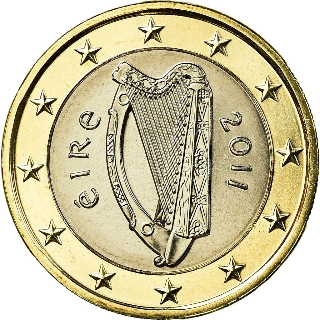 REPUBLIKA IRLANDII, Euro, 2011, MS(65-70), Bimetaliczny, KM:50