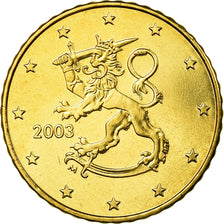 Finlandia, 50 Euro Cent, 2003, Vantaa, MS(65-70), Mosiądz, KM:103
