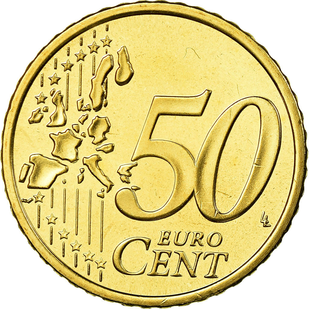 Finlandia, 50 Euro Cent, 2003, Vantaa, MS(65-70), Mosiądz, KM:103