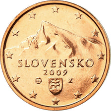 Slovakia, 2 Euro Cent, 2009, MS(65-70), Copper Plated Steel, KM:96