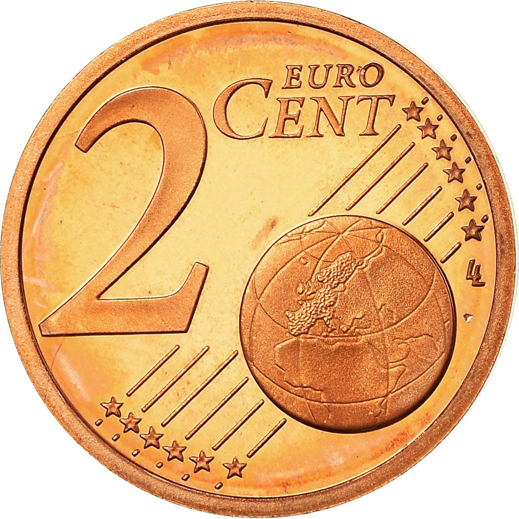 France, 2 Euro Cent, 1999, Proof, MS(65-70), Copper Plated Steel, KM:1283