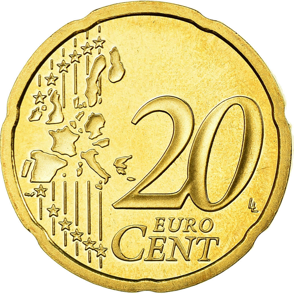 Frankreich, 20 Euro Cent, 2000, Proof, STGL, Messing, KM:1286
