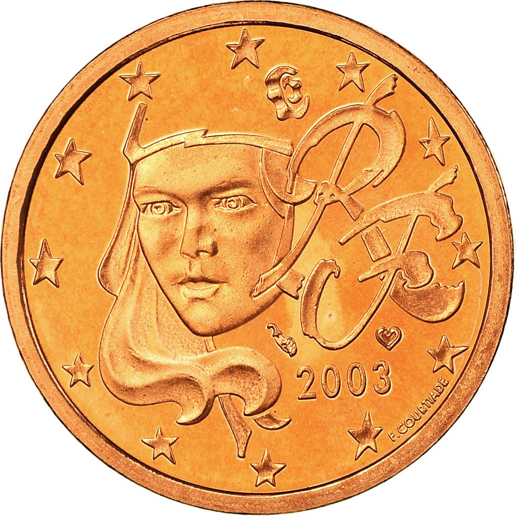 France, 5 Euro Cent, 2003, Proof, MS(65-70), Copper Plated Steel, KM:1284