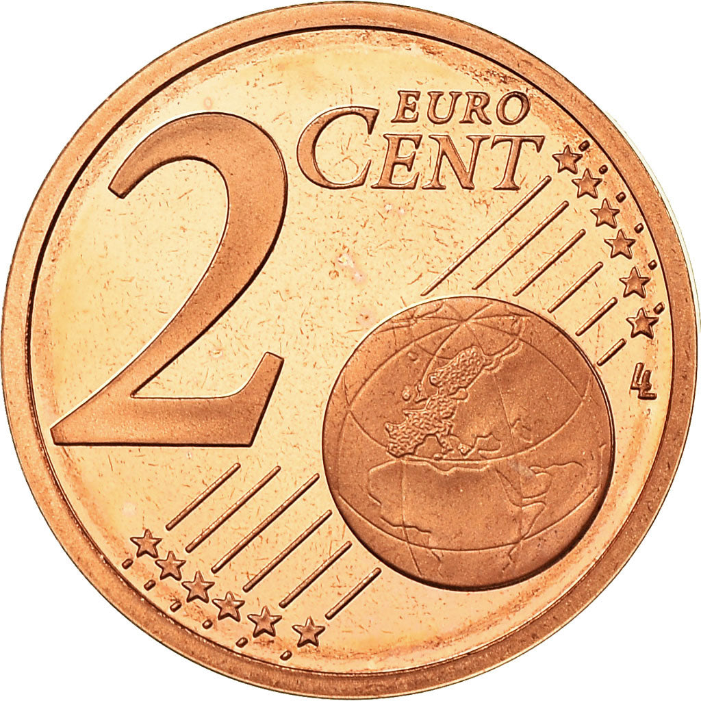 France, 2 Euro Cent, 2004, Proof, MS(65-70), Copper Plated Steel, KM:1283