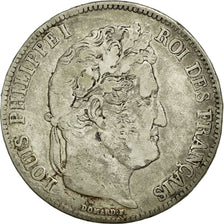 Moneta, Francia, Louis-Philippe, 5 Francs, 1839, Paris, MB+, Argento, KM:749.1