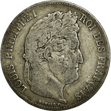 Coin, France, Louis-Philippe, 5 Francs, 1839, Rouen, VF(20-25), Silver