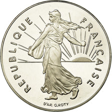 Munten, Frankrijk, Semeuse, 5 Francs, 2001, Paris, Proof, FDC, Nickel Clad