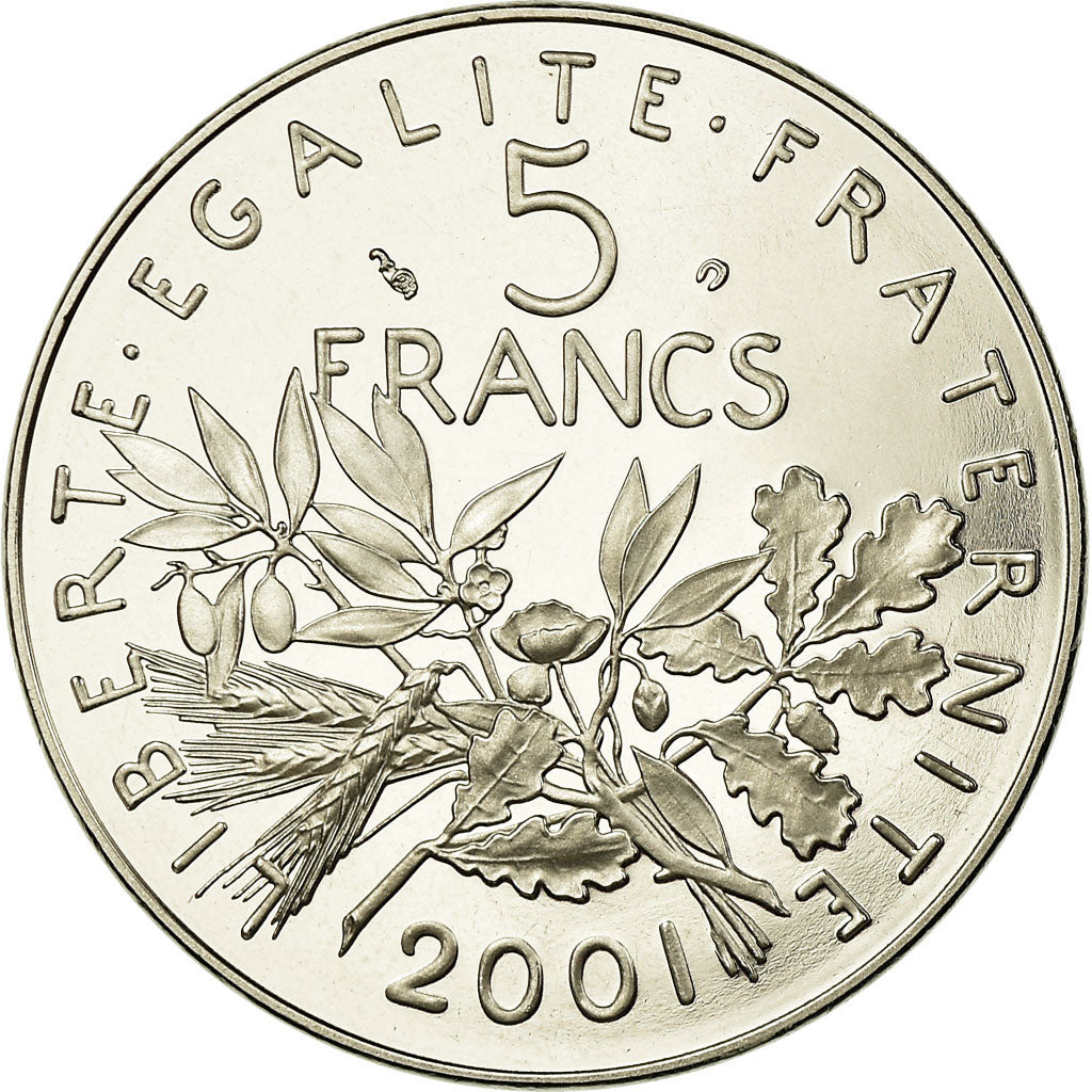 Monnaie, France, Semeuse, 5 Francs, 2001, Paris, Proof, FDC, Nickel Clad