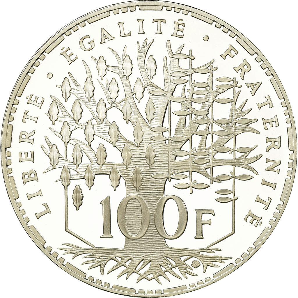 Moneta, Francja, 100 Francs, 2001, Proof, MS(65-70), Srebro, Gadoury:898a